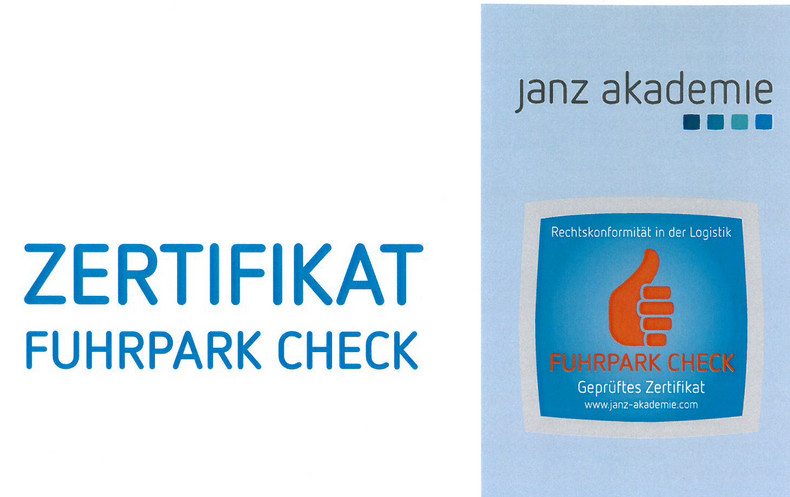 Zertifikat Fuhrpark Check