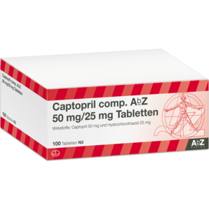 Captopril comp. AbZ 50 mg/25 mg Tabletten