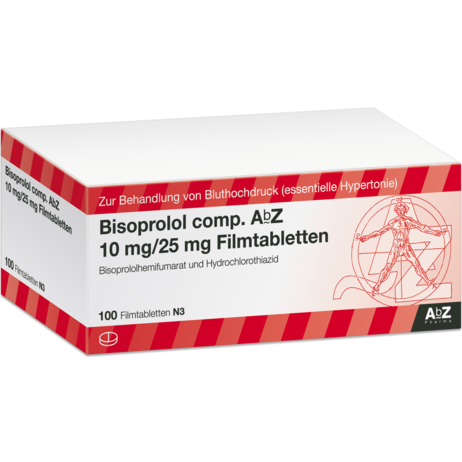Bisoprolol comp. AbZ 10&nbsp;mg/25&nbsp;mg Filmtabletten