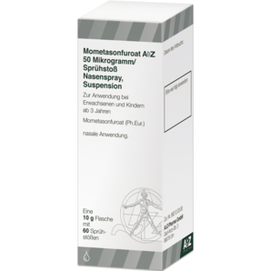 Mometasonfuroat AbZ 50 Mikrogramm/Sprühstoß Nasenspray, Suspension
